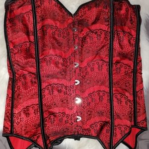 Size XL ADORE ME red & black corset